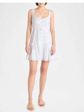 Cing a Sept
Aziza Embellished Button-Front Mini Dress